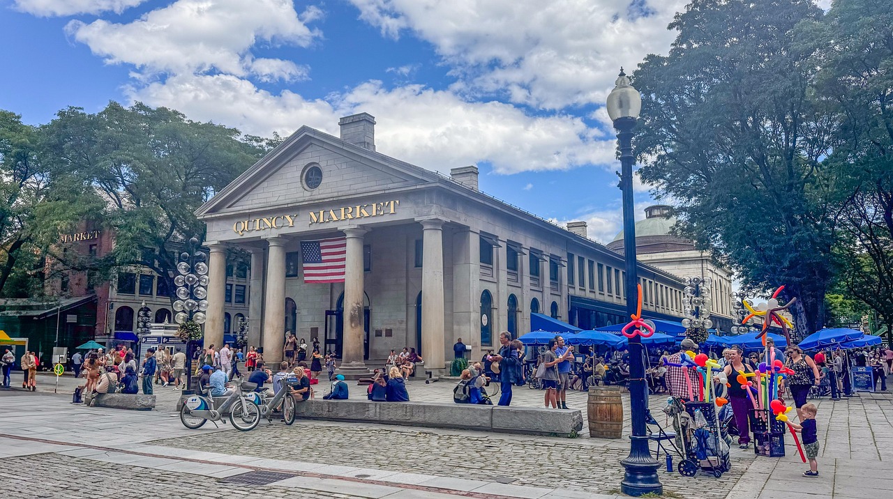 Roxbury street and buildings in Boston